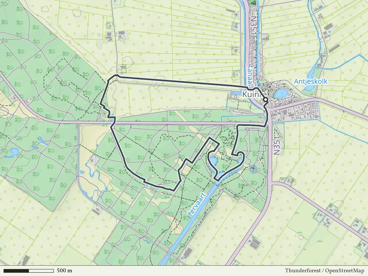 Rode route vanaf Kuinre, Weerribben-Wieden