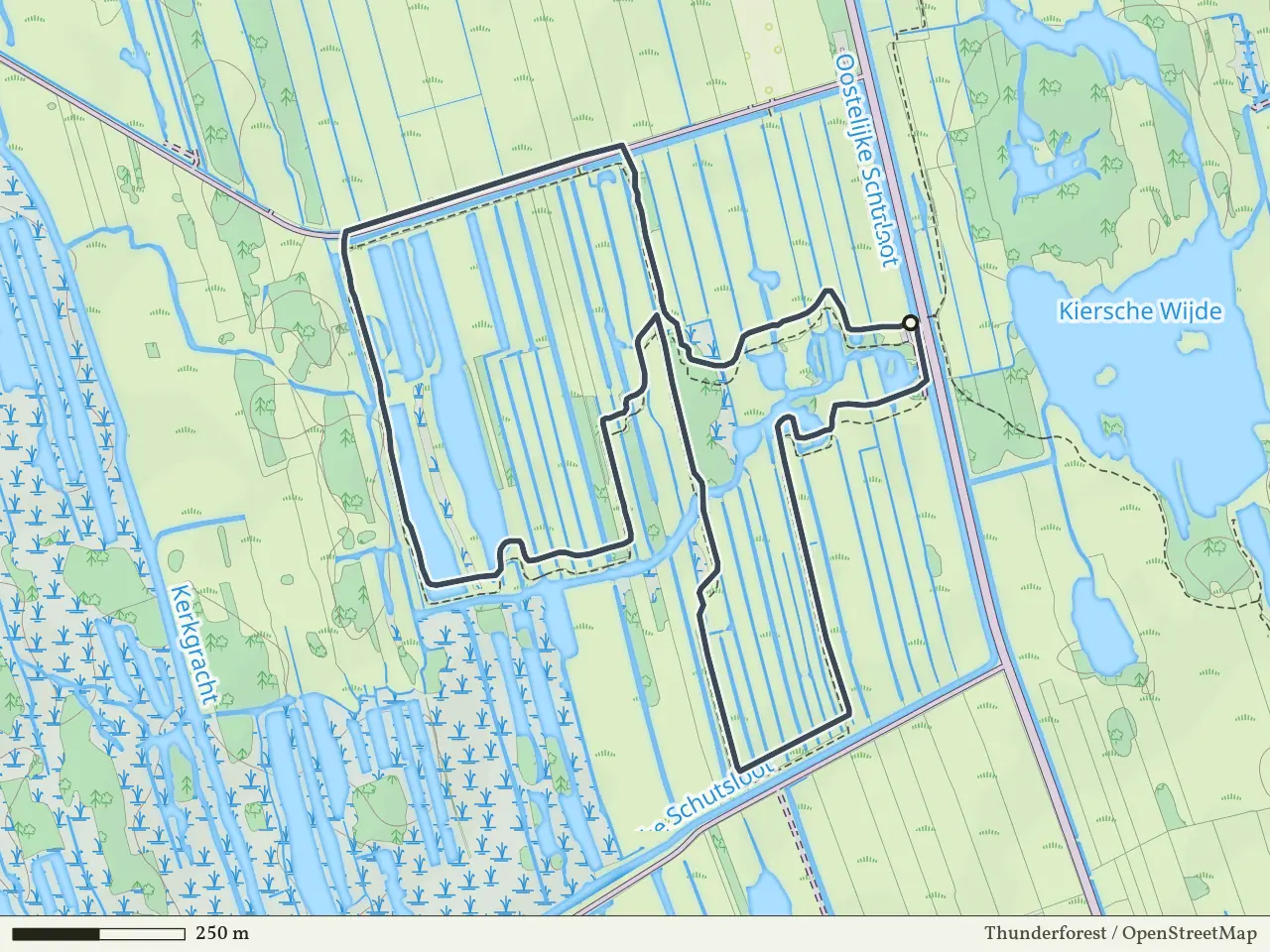 Rode route vanaf Kiersche Wijde, Wanneperveen