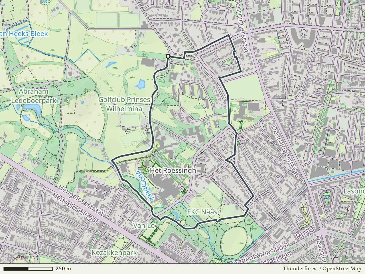 Rode route vanaf Bolhaar, Lonnekerveld
