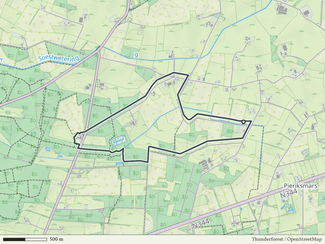 Oranje route vanaf Plompmars, Okkenbroek