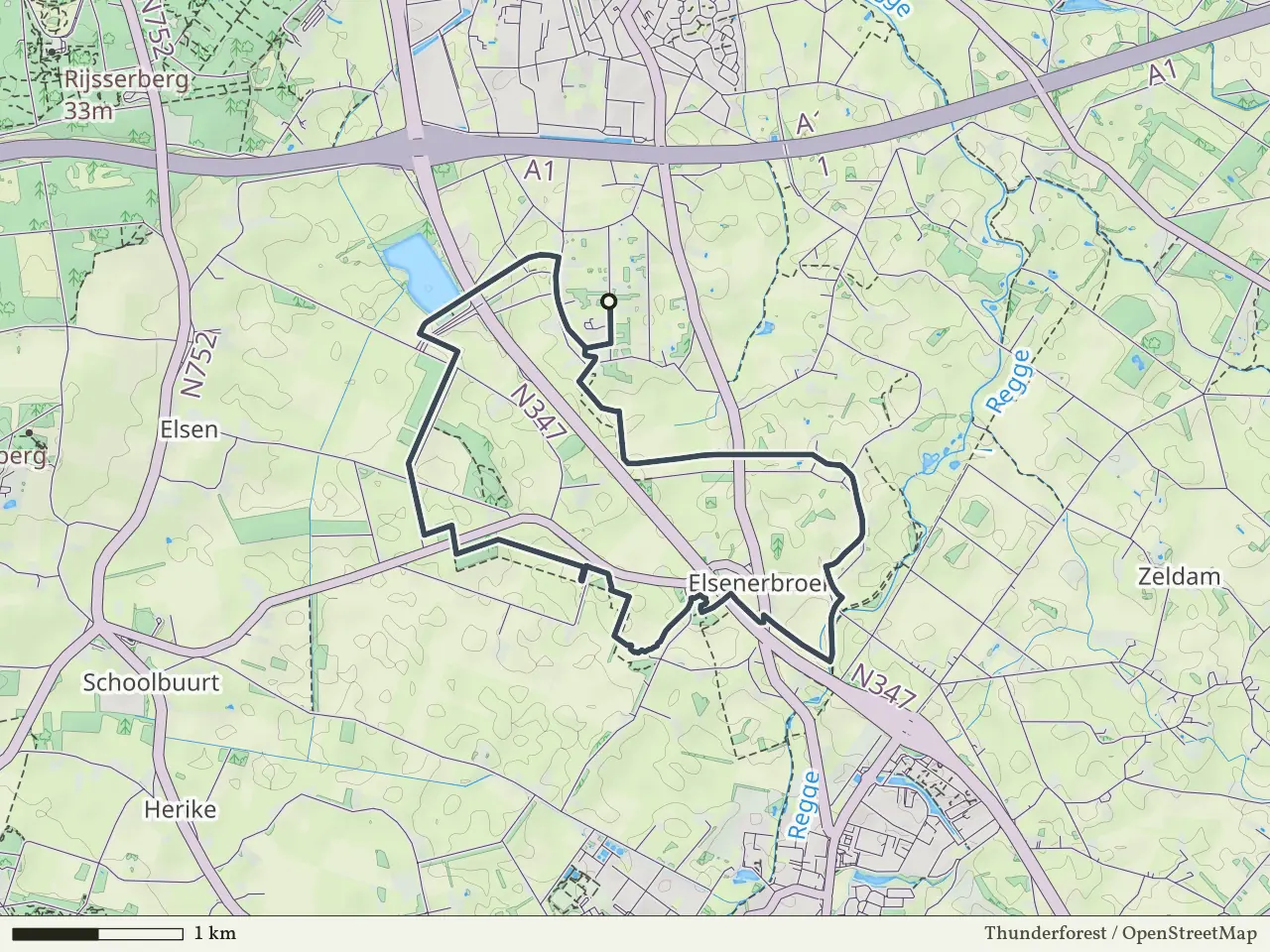 Gele route vanaf Zuiderveld, Enter