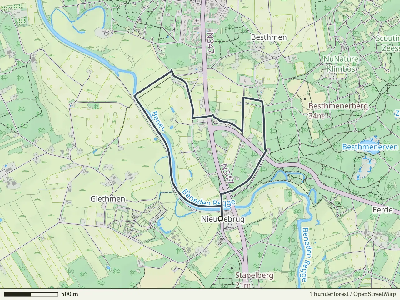 Groene route vanaf Nieuwebrug, Lemele