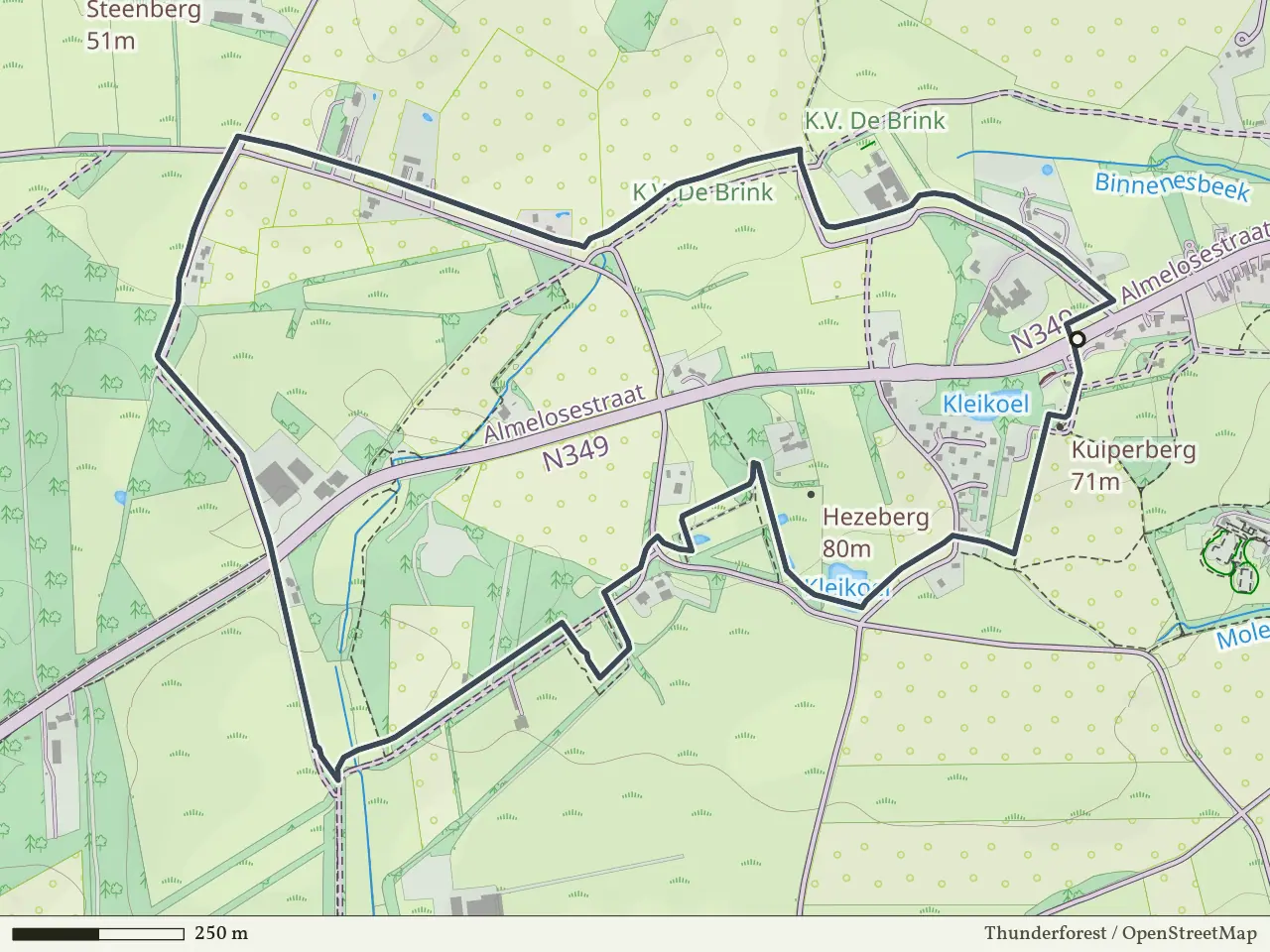 Rode route vanaf Kuiperberg, Ootmarsum