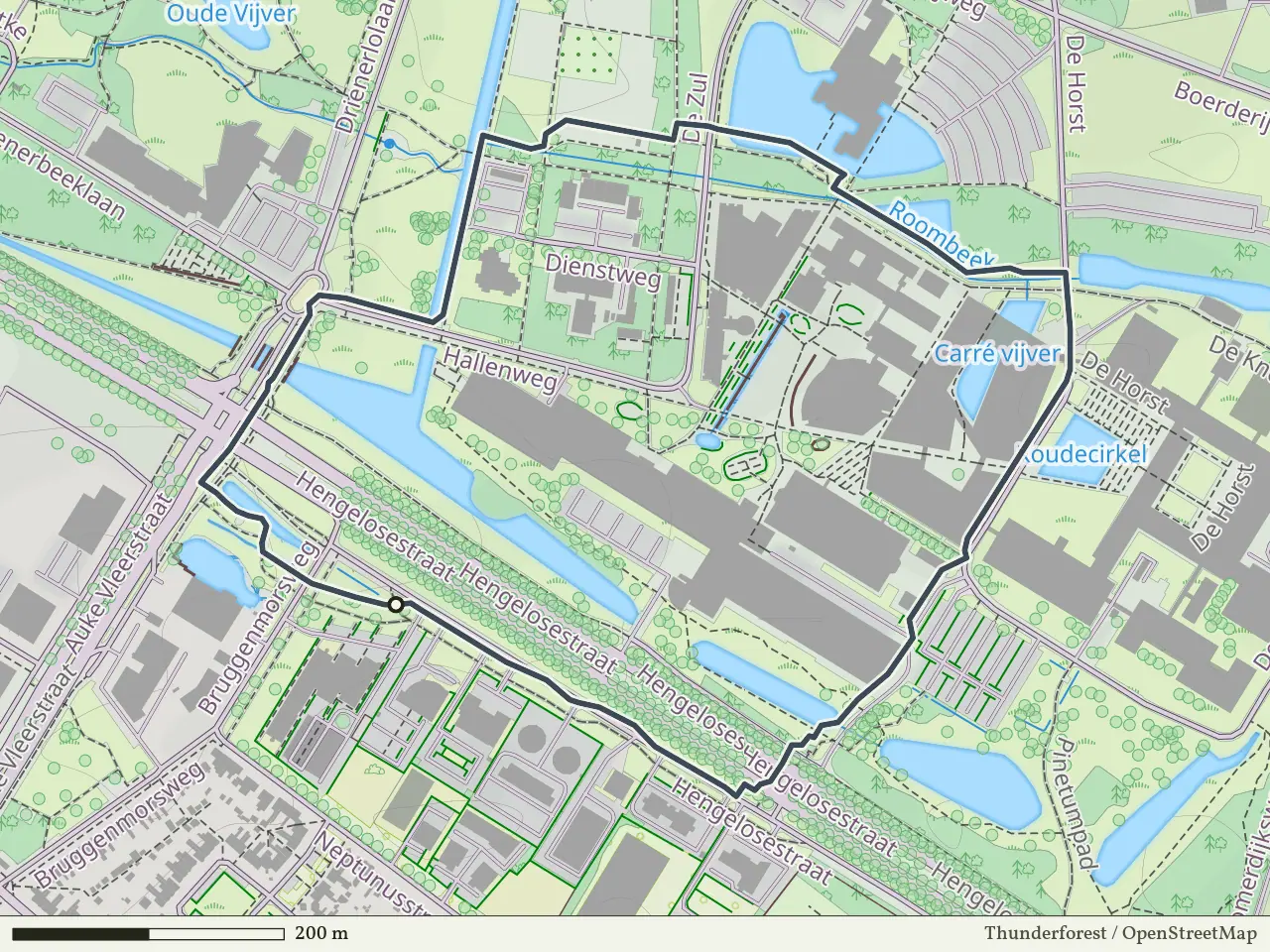 Blauwe route vanaf Ondernemingshuis, Enschede