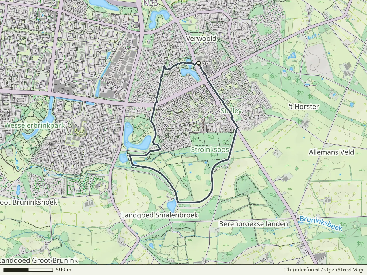 Groene route vanaf Stroinkslanden, Enschede