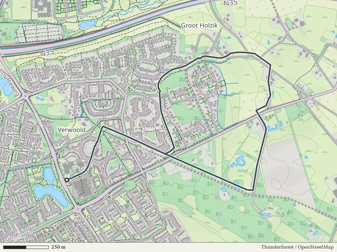 Oranje route vanaf Stroinkslanden, Enschede