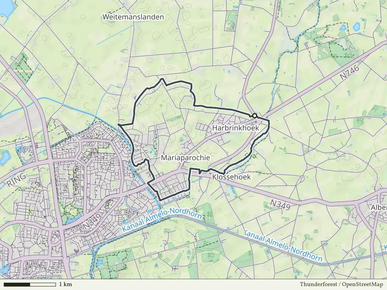 Groene route vanaf Harbrinkhoek, Harbrinkshoek