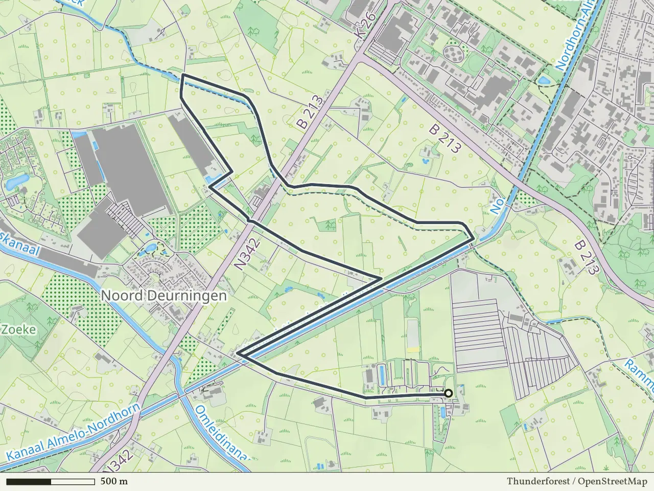 Blauwe route vanaf Rodenmors, Denekamp