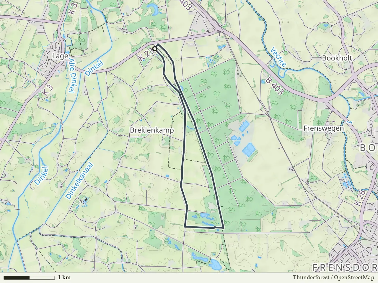 Gele route vanaf Schiphorst-Schiffhorst, Breklenkamp