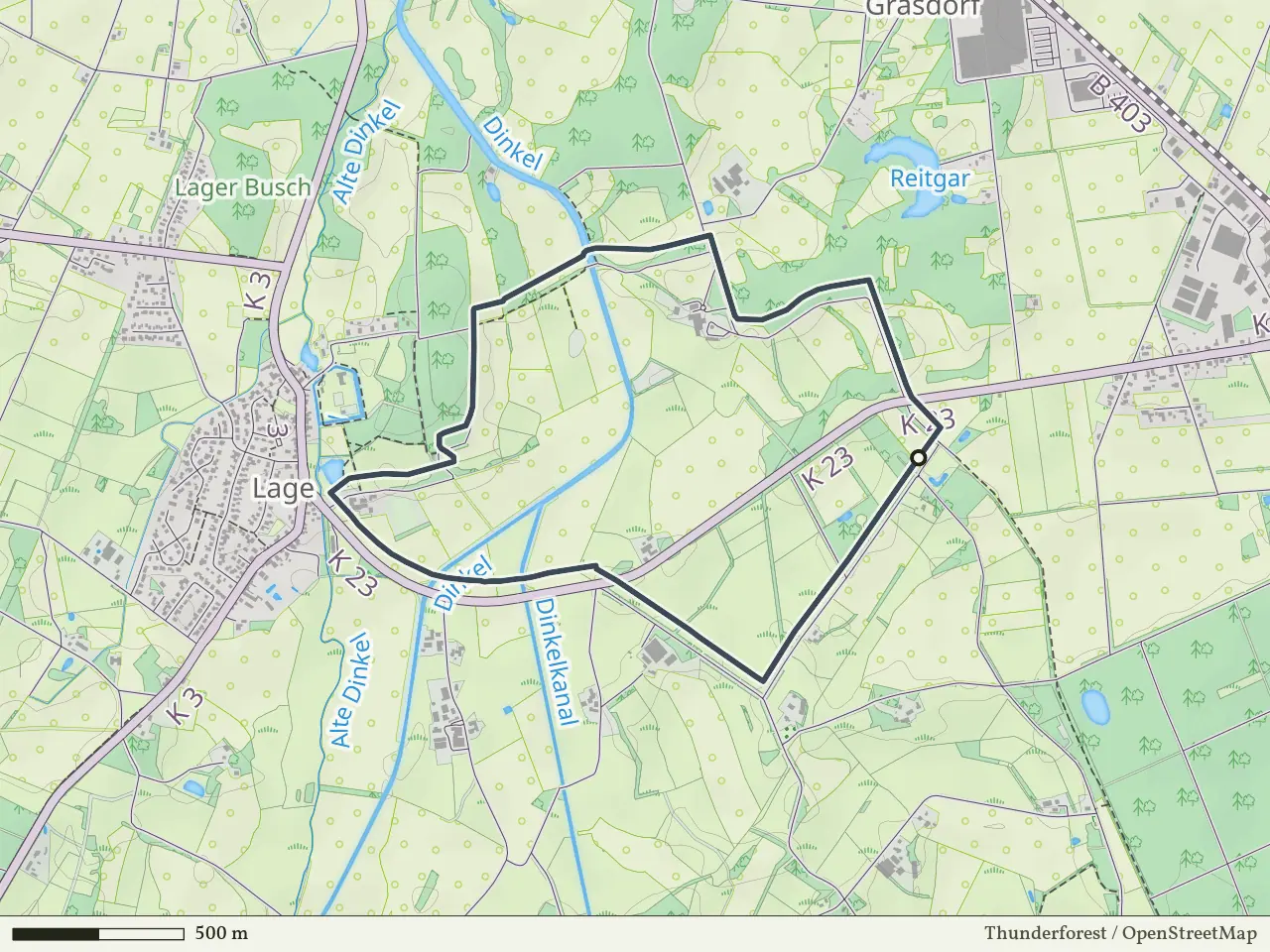 Oranje route vanaf Schiphorst-Schiffhorst, Breklenkamp