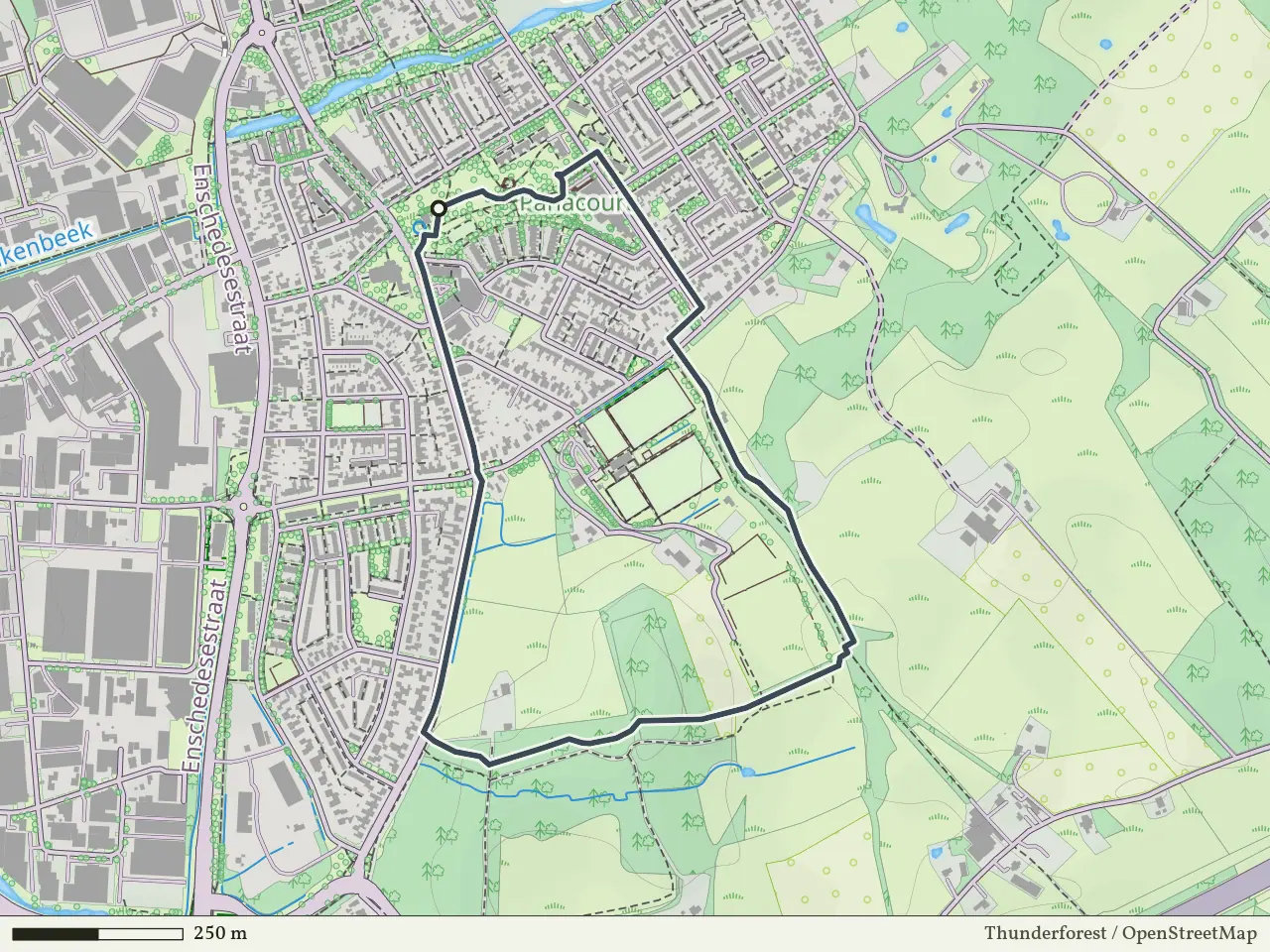Rode route vanaf Stakenboer, Oldenzaal