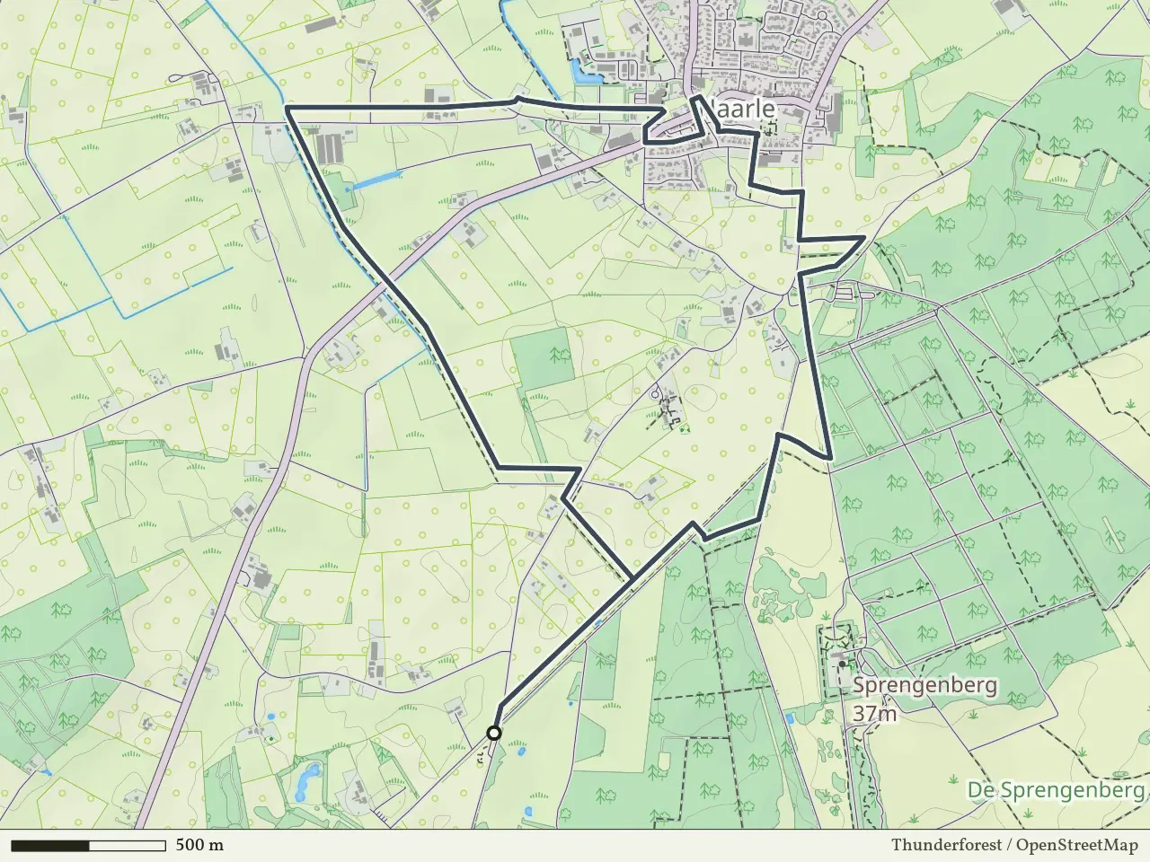 Blauwe route vanaf Zuidbroek, Hellendoorn