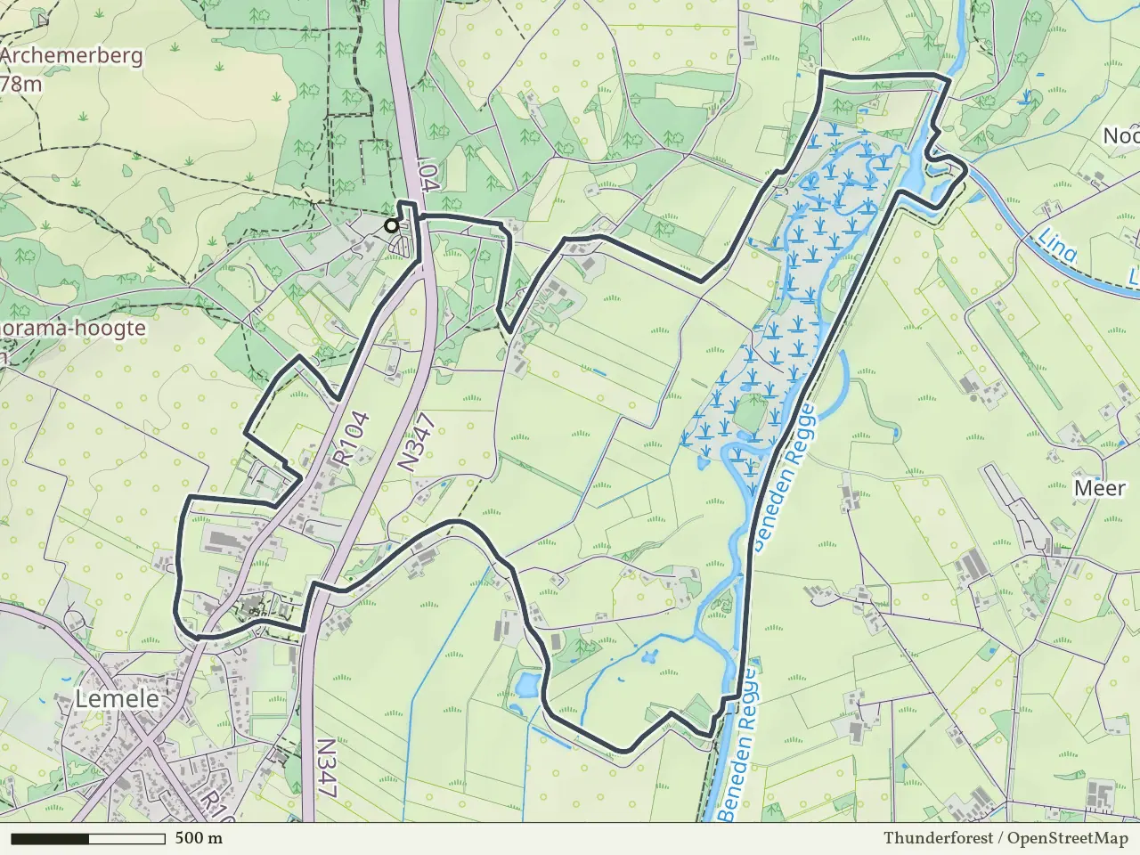 Groene route vanaf Lemeleresch, Lemele