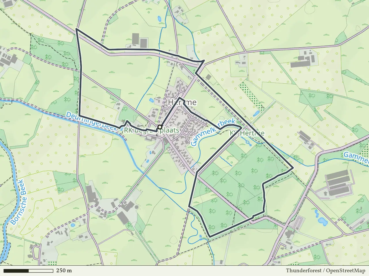Groene route vanaf Hertme, Zenderen