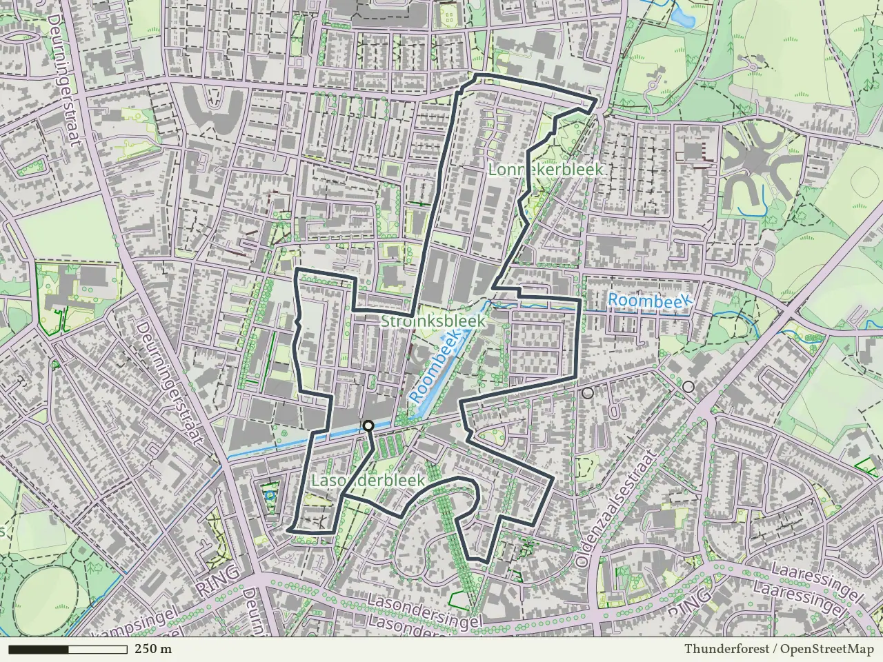 Oranje route vanaf Roombeek, Enschede