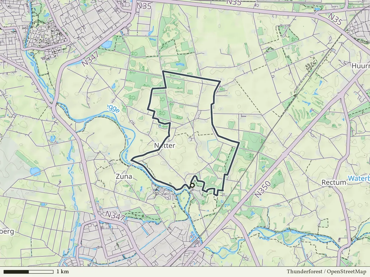 Paarse route vanaf Grimberg, Notter