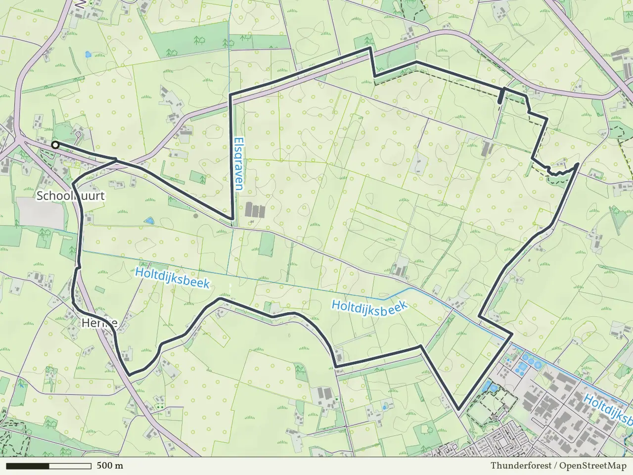 Groene route vanaf Schoolbuurt, Markelo