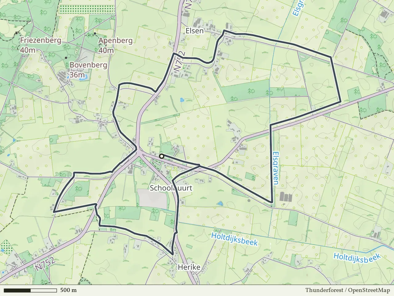 Oranje route vanaf Schoolbuurt, Markelo