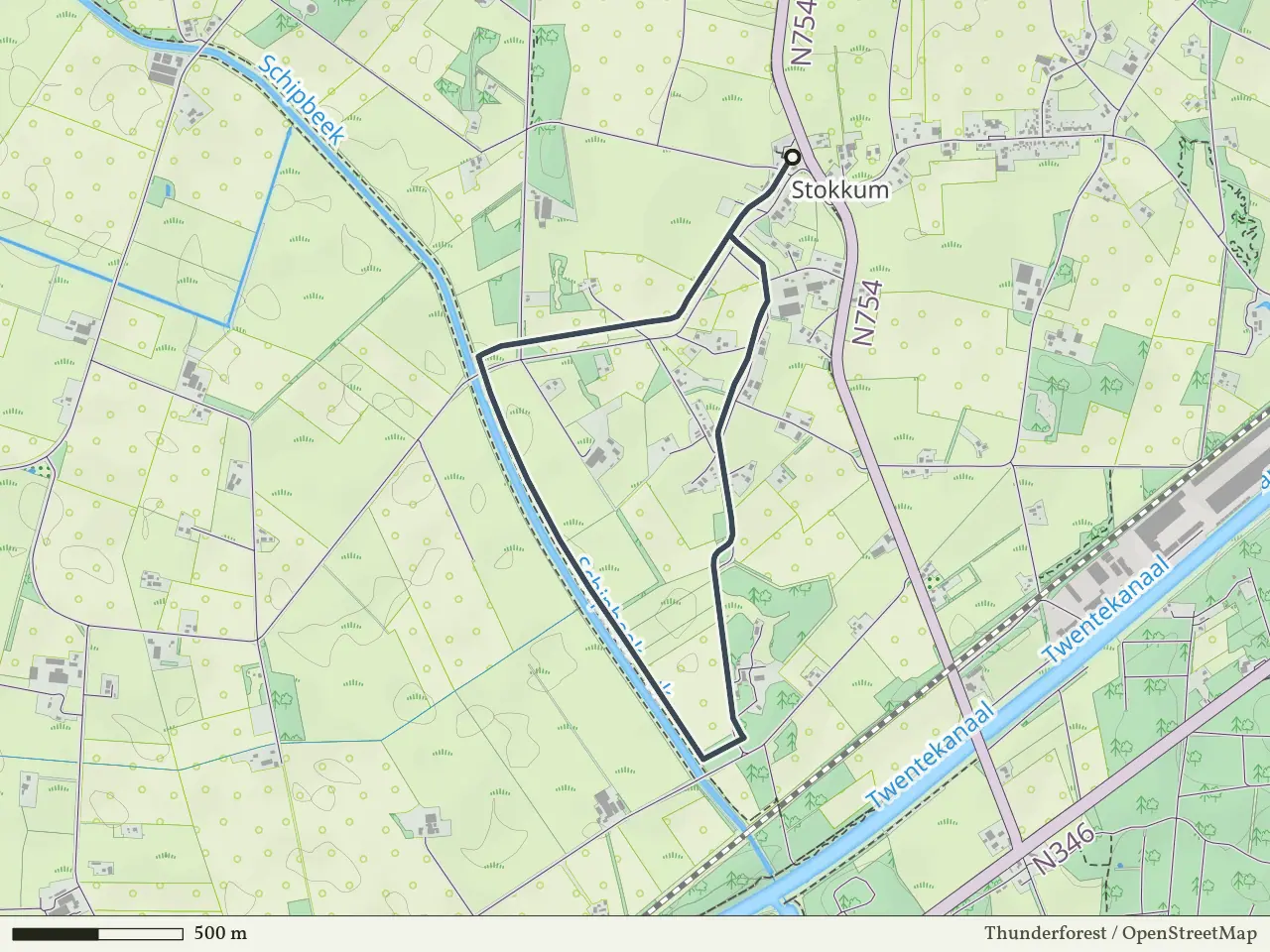 Blauwe route vanaf Stokkum, Markelo