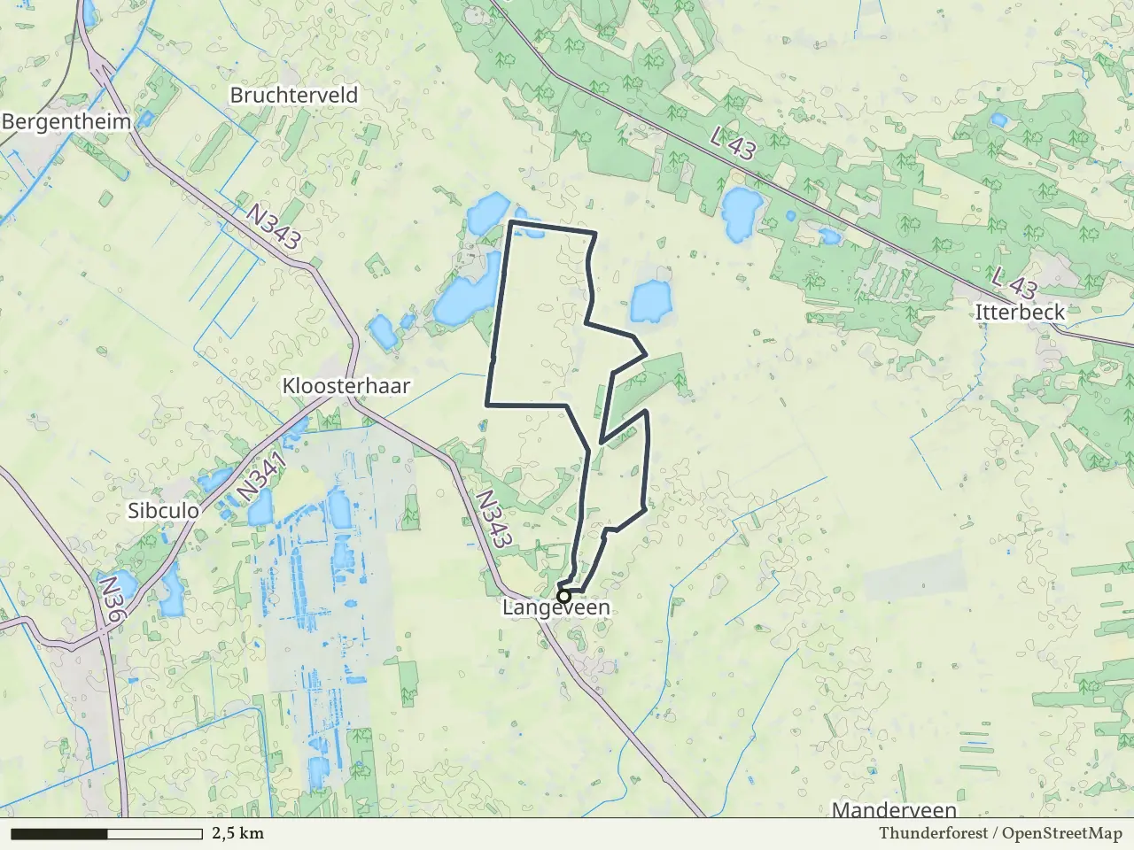 Groene route vanaf Langeveen, Geesteren