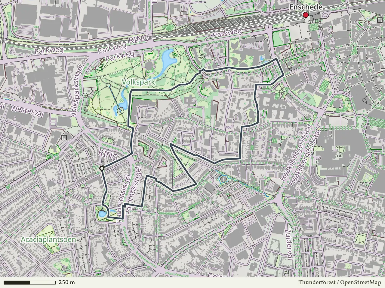 Groene route vanaf Pathmos, Enschede