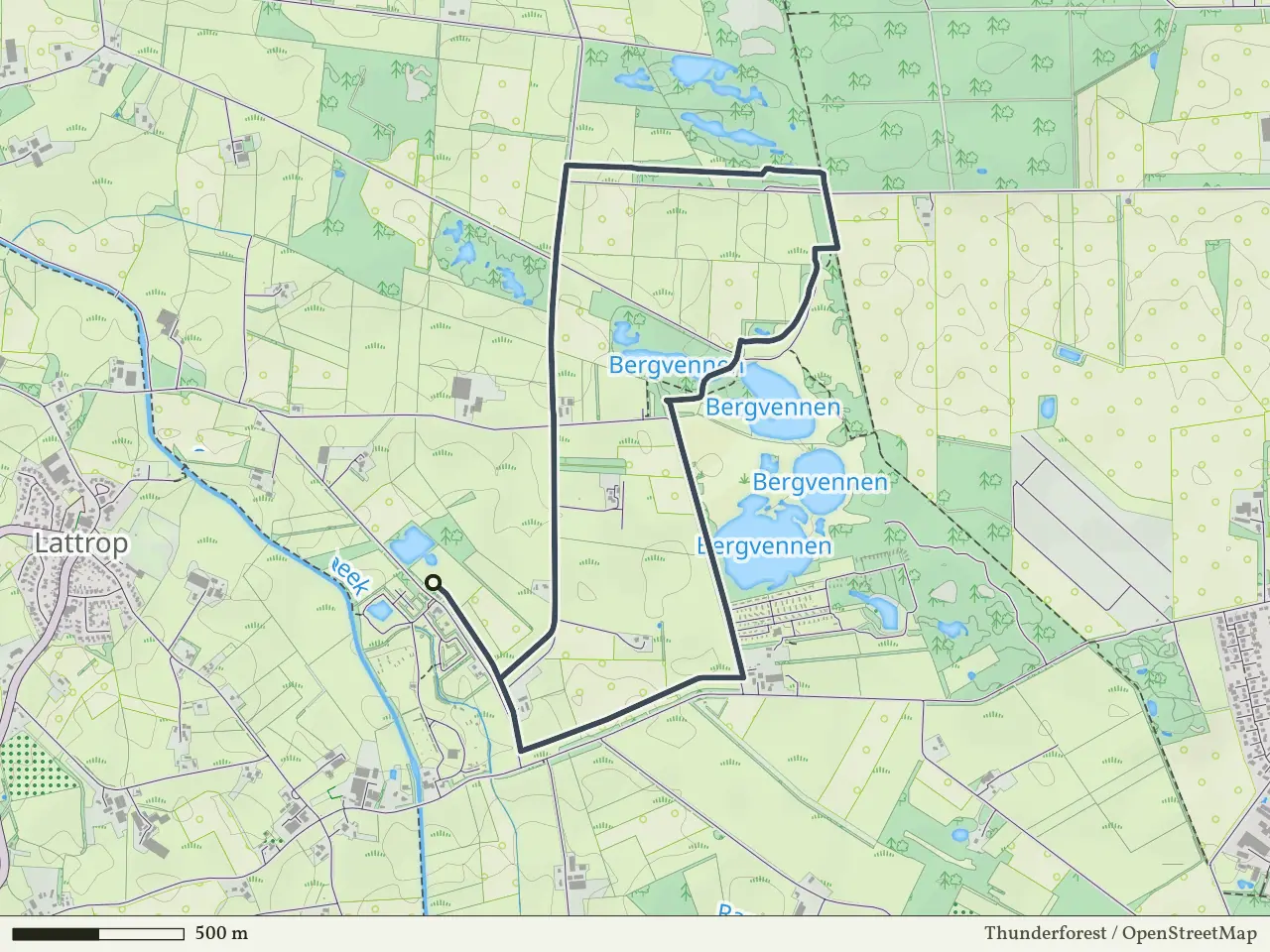 Paarse route vanaf Rammelbeek, Lattrop-Breklenkamp