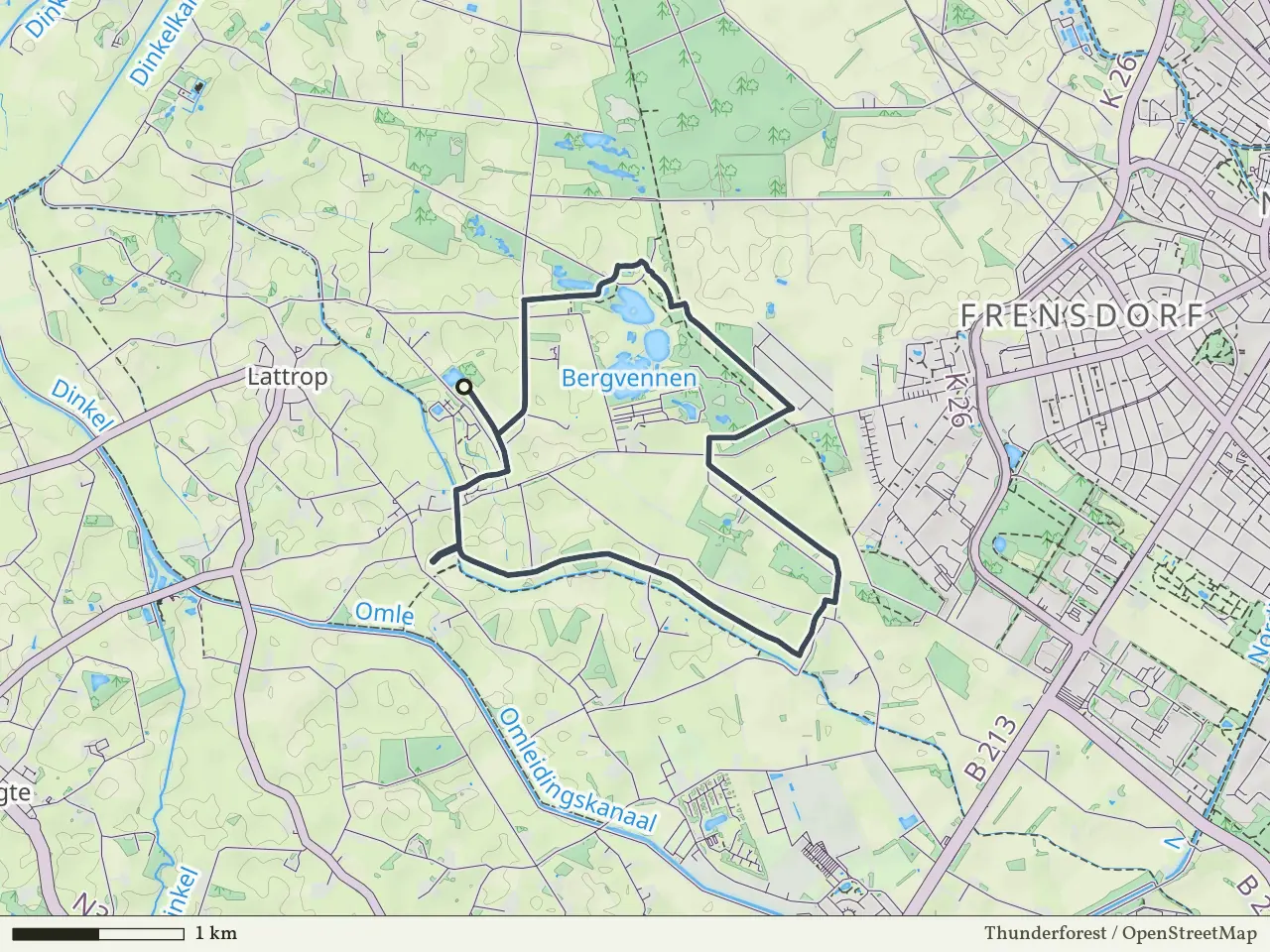 Rode route vanaf Rammelbeek, Lattrop-Breklenkamp