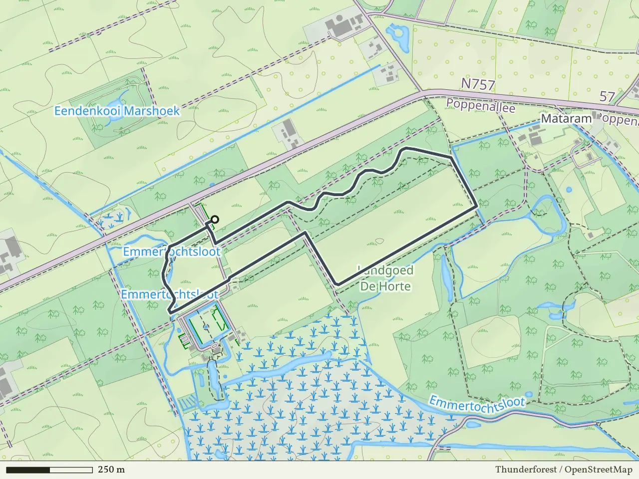 Gele route vanaf De Horte, Dalfsen