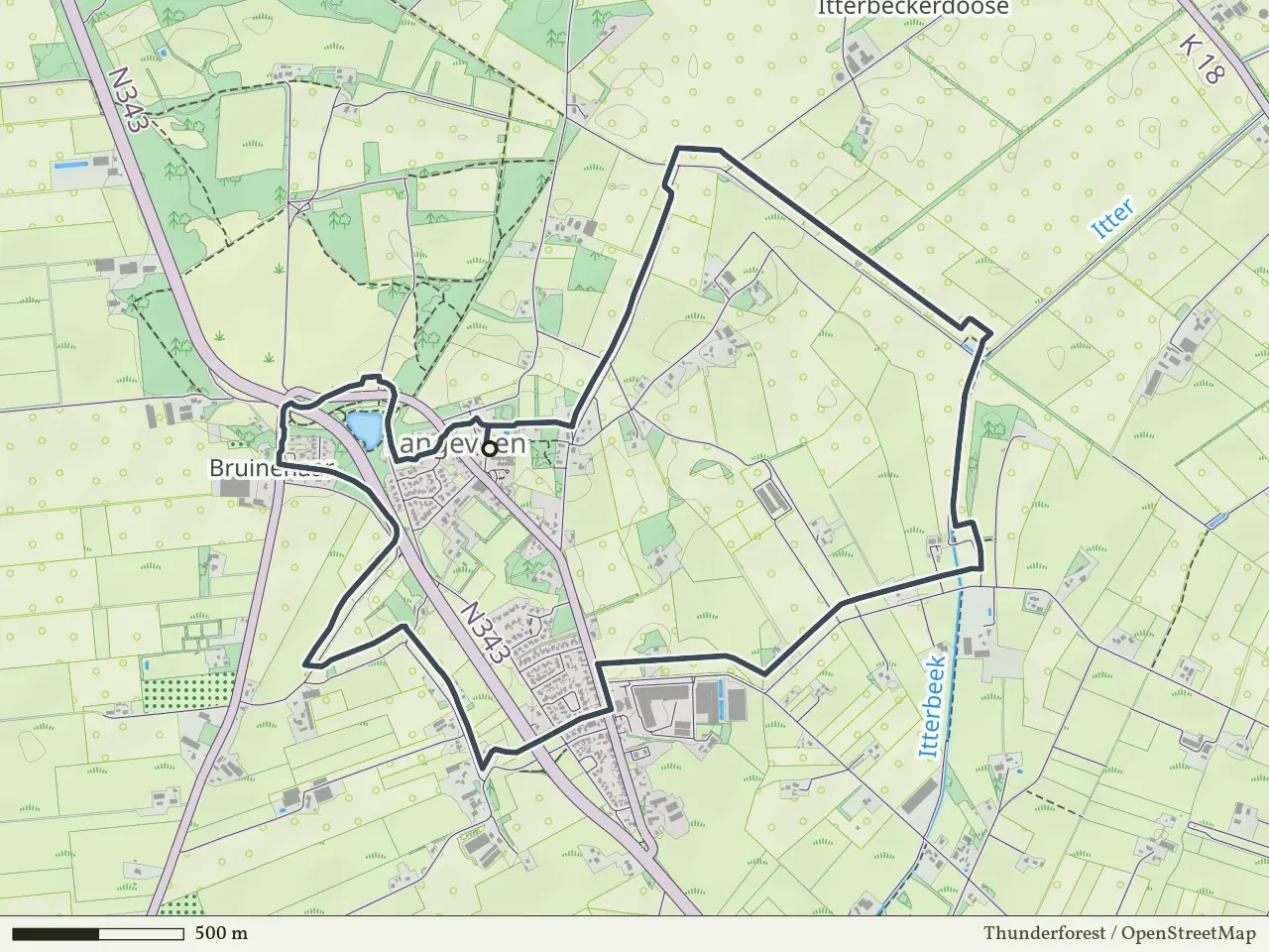 Oranje route vanaf Langeveen, Geesteren