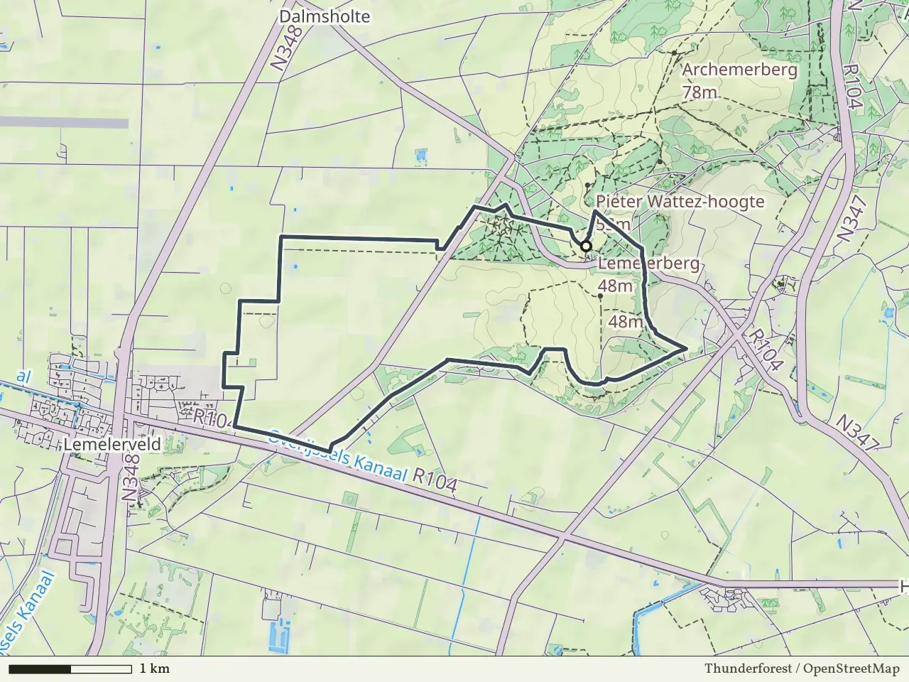 Groene route vanaf Lemelerberg, Lemele