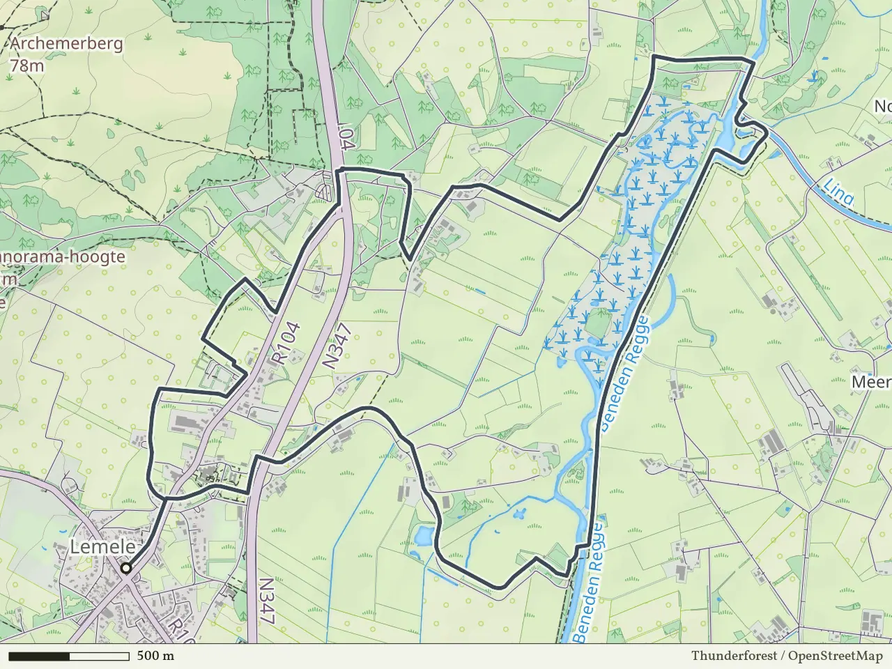 Groene route vanaf Lemele, Ommen