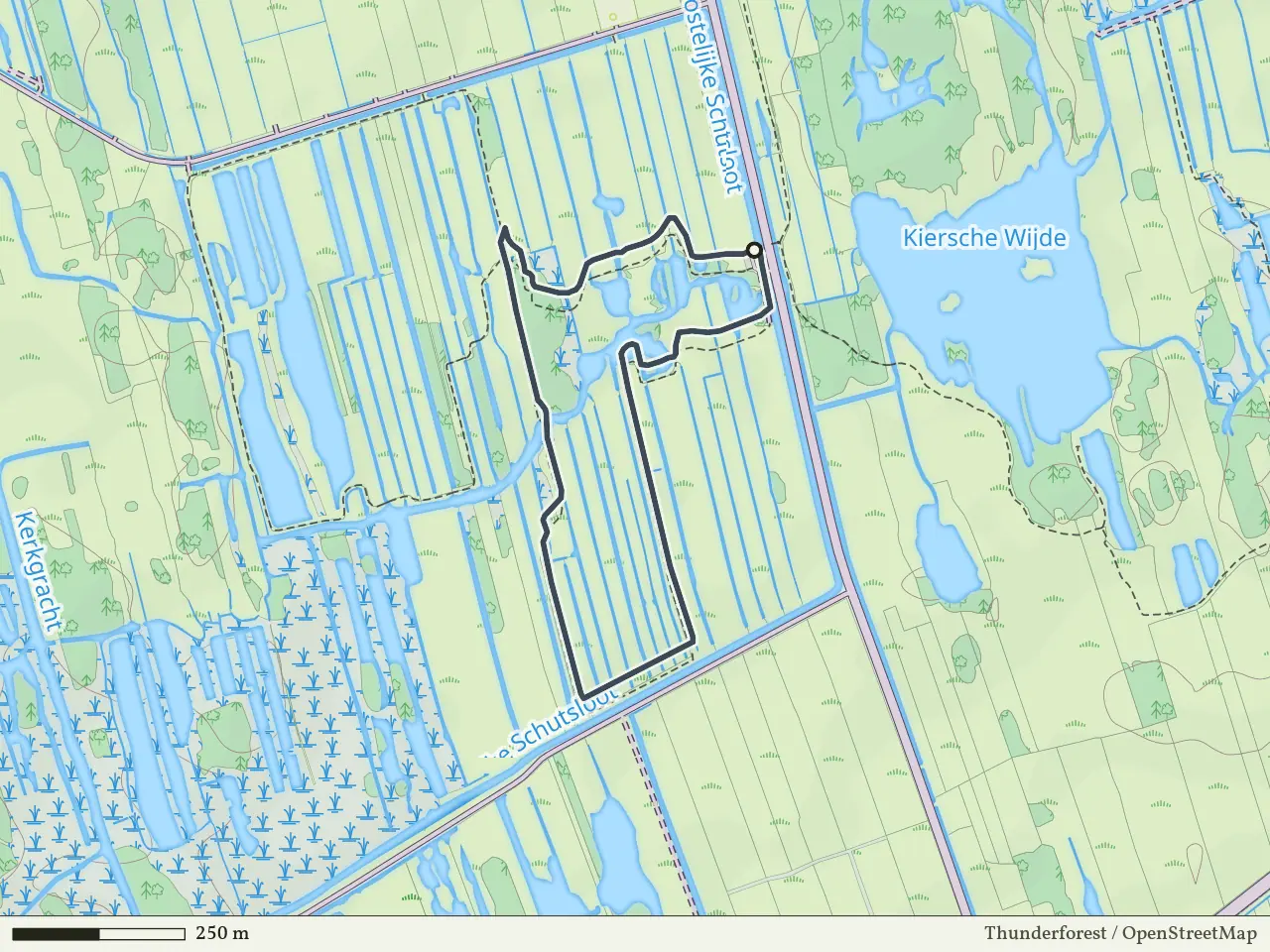 Blauwe route vanaf Kiersche Wijde, Wanneperveen