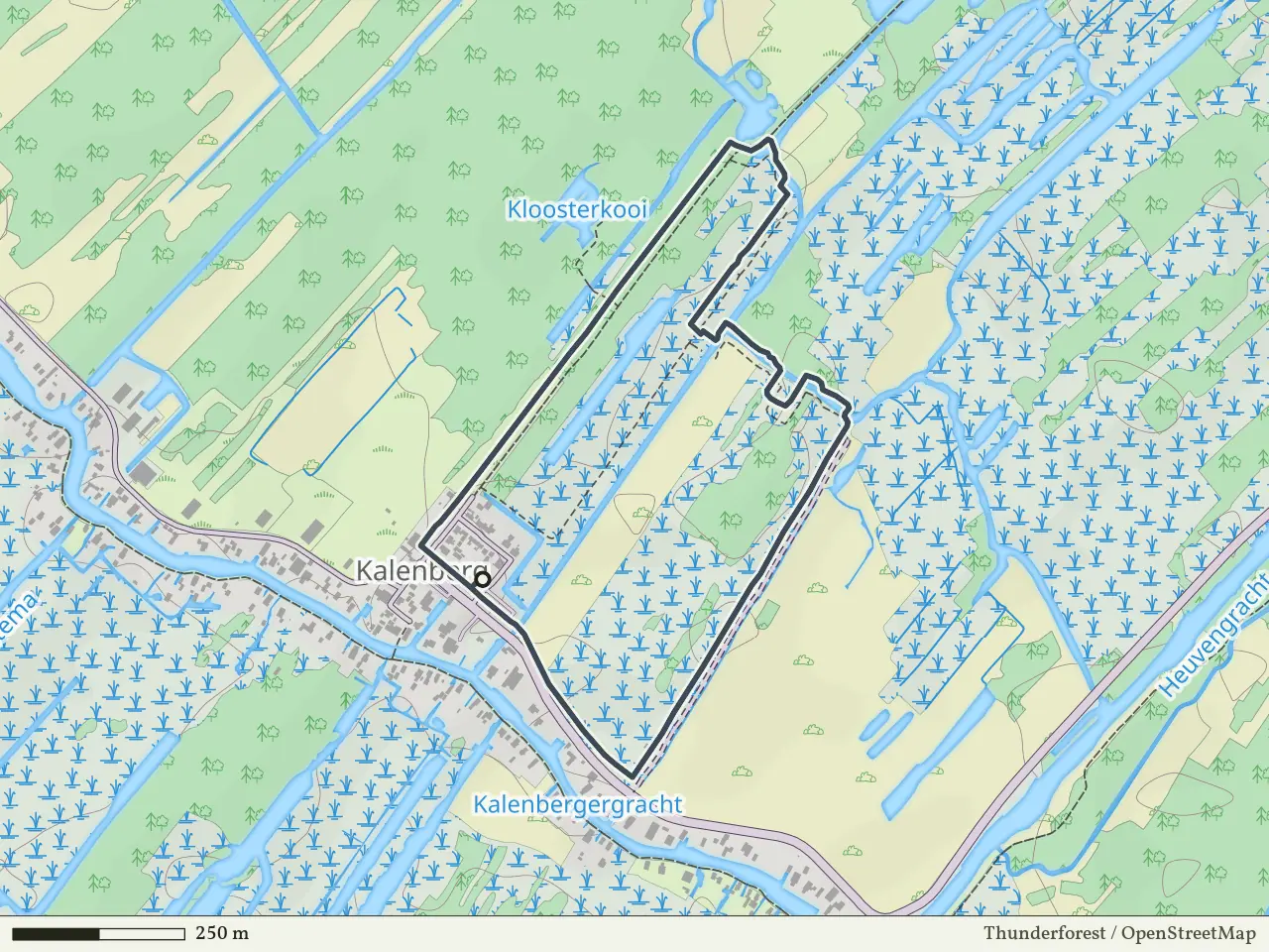 Blauwe route vanaf Kalenberg, Weerribben-Wieden