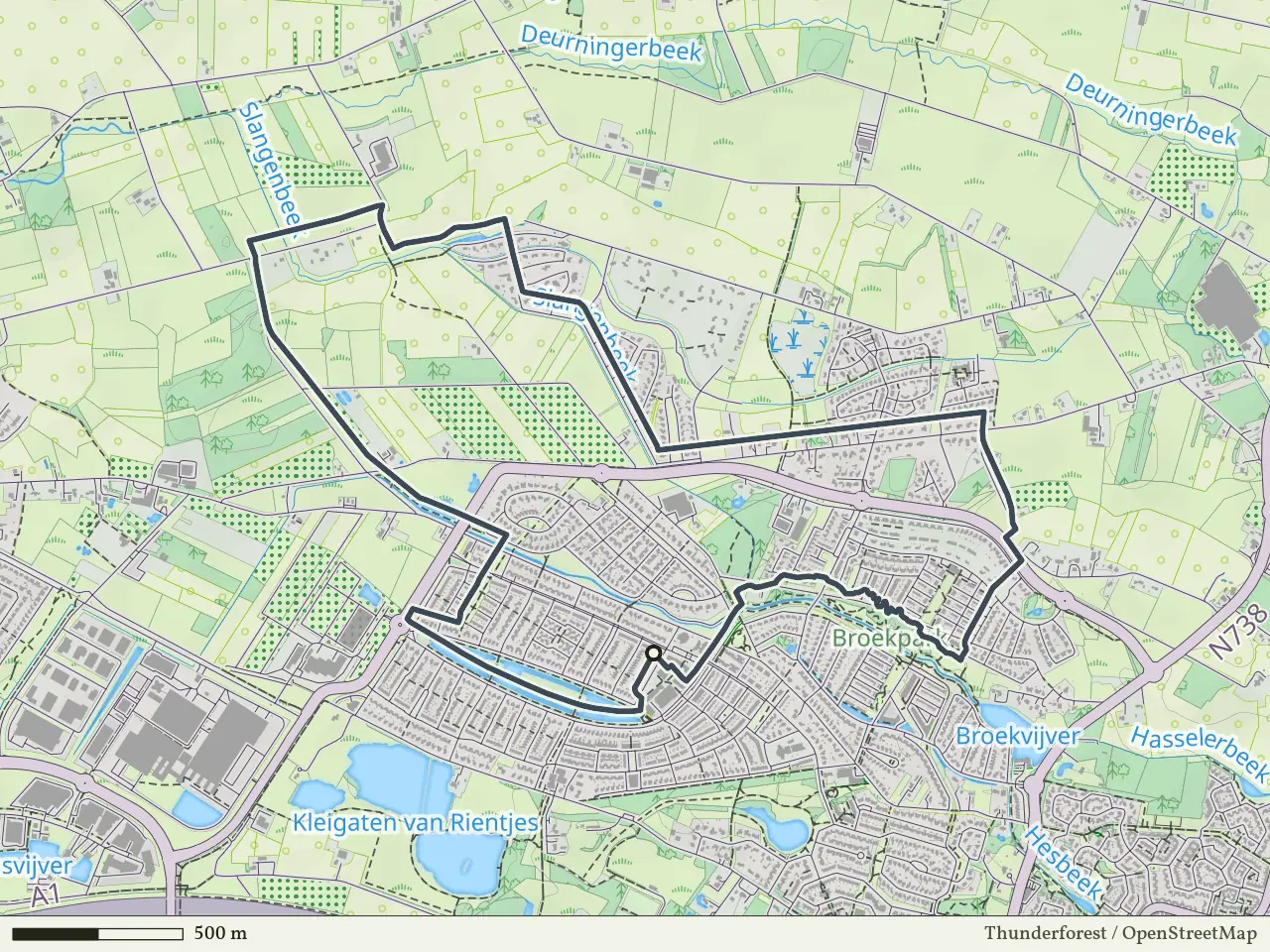 Groene route vanaf Slangenbeek, Hengelo