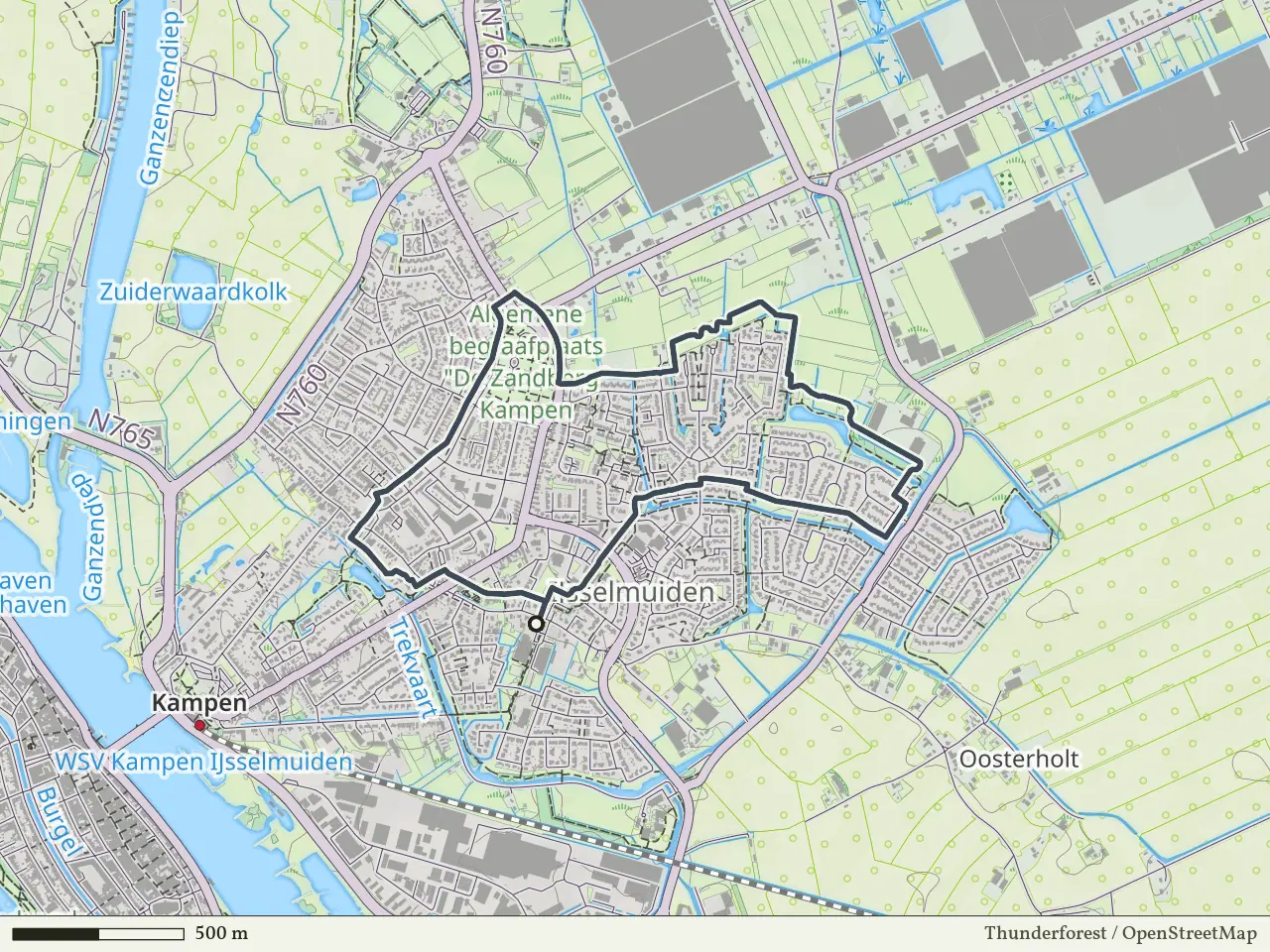 Oranje route vanaf IJsselmuiden, IJsseldelta