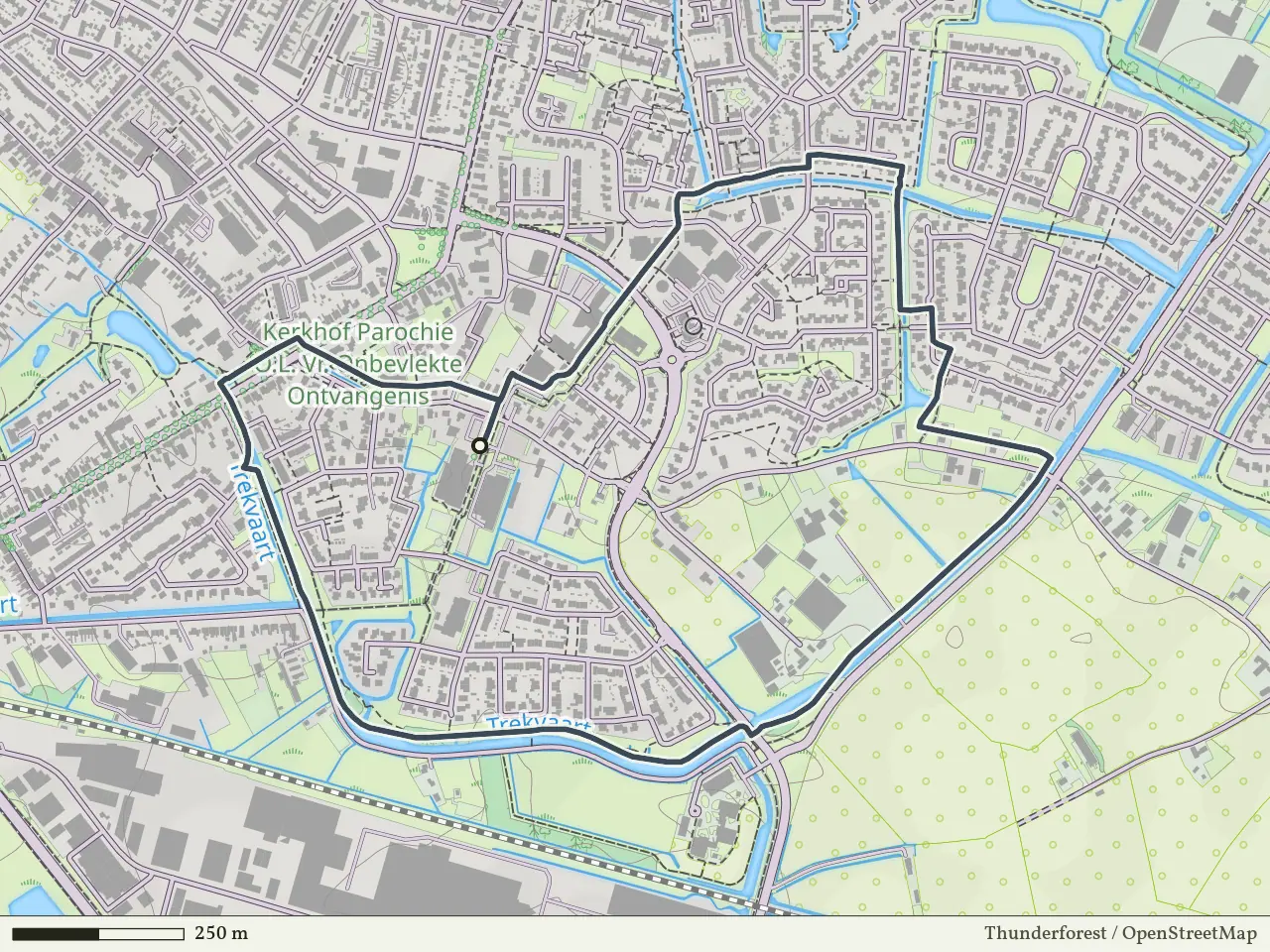 Paarse route vanaf IJsselmuiden, IJsseldelta
