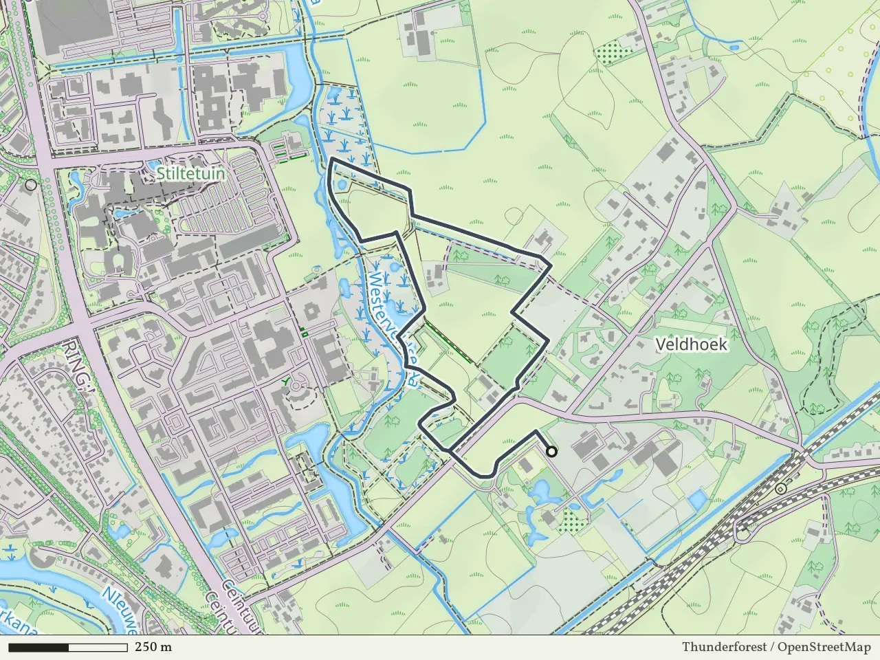 Rode route vanaf Herfte, Zwolle