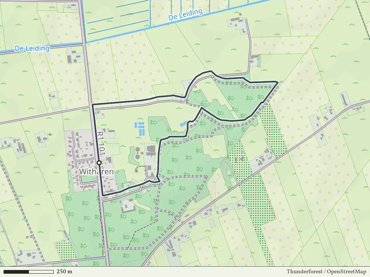 Oranje route vanaf Witharen, Ommen