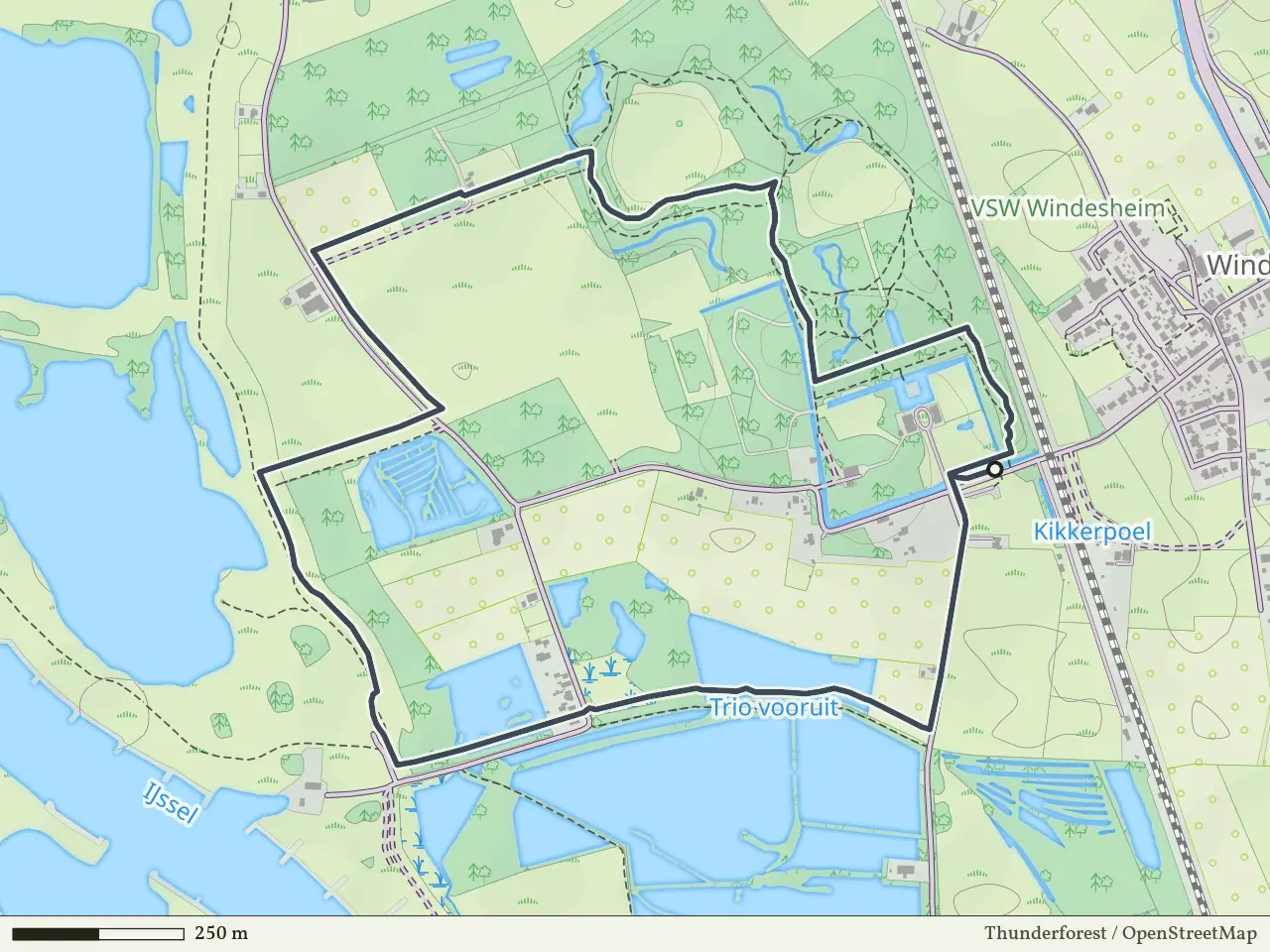 Oranje route vanaf Windesheim, Zwolle