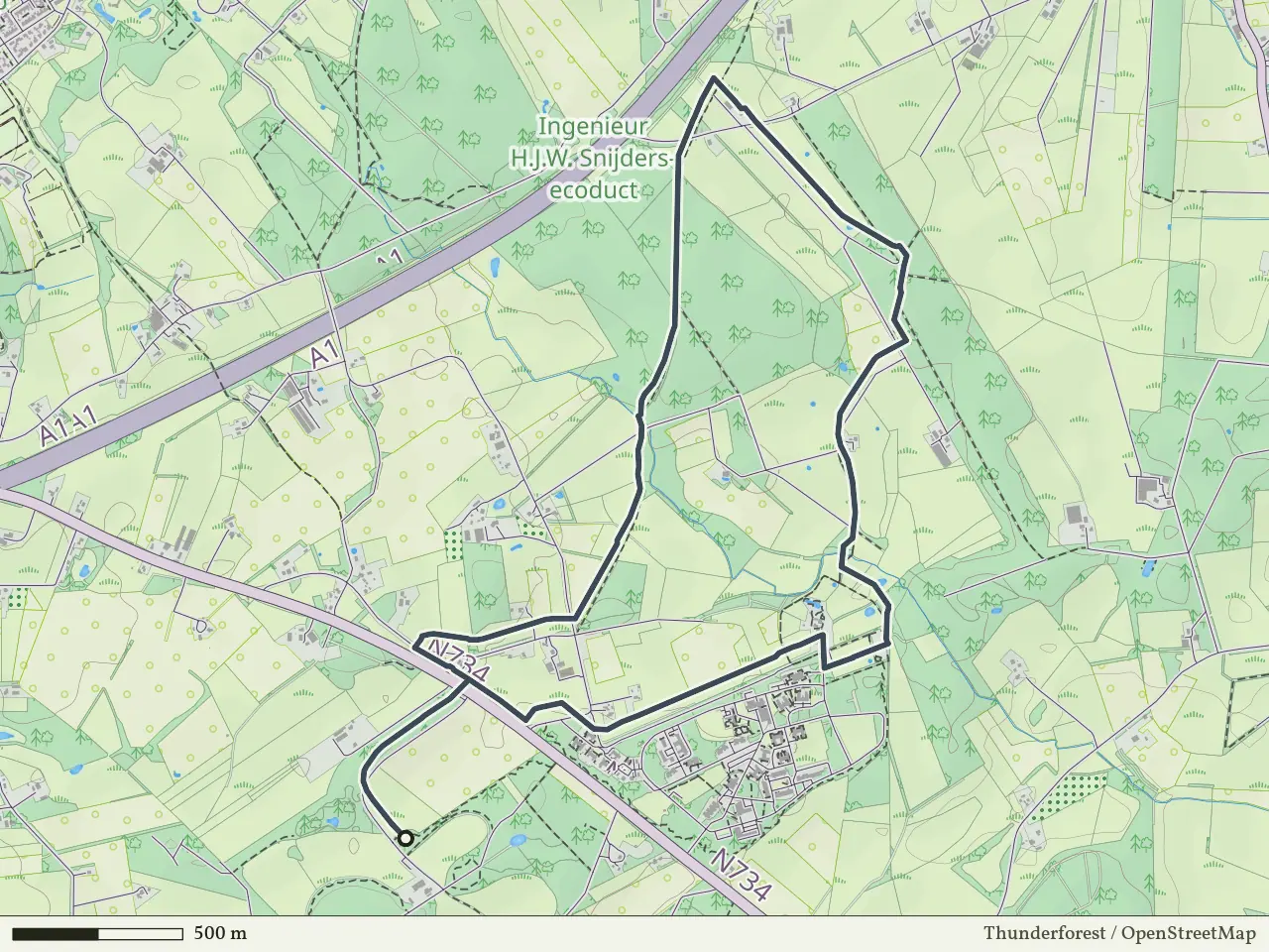 Oranje route vanaf Snippert, Losser