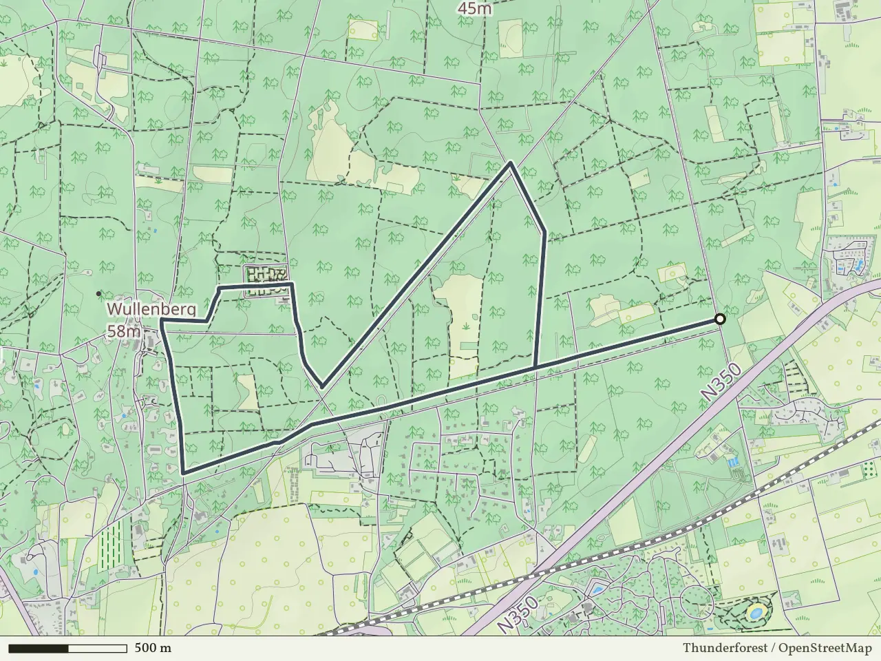 Blauwe route vanaf Sprokkelweg, Holten