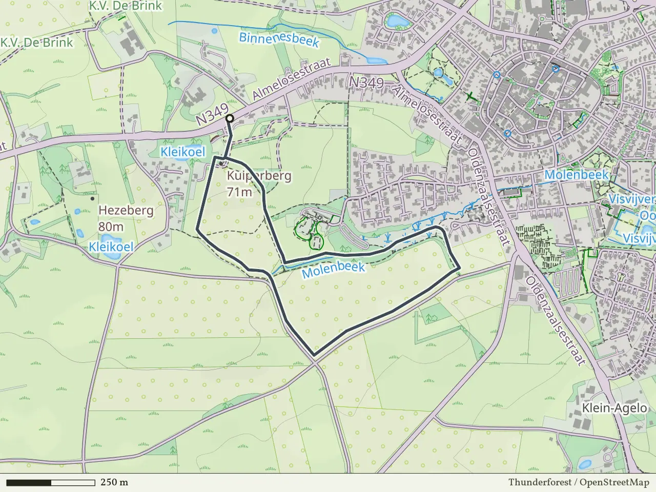 Paarse route vanaf Kuiperberg, Ootmarsum
