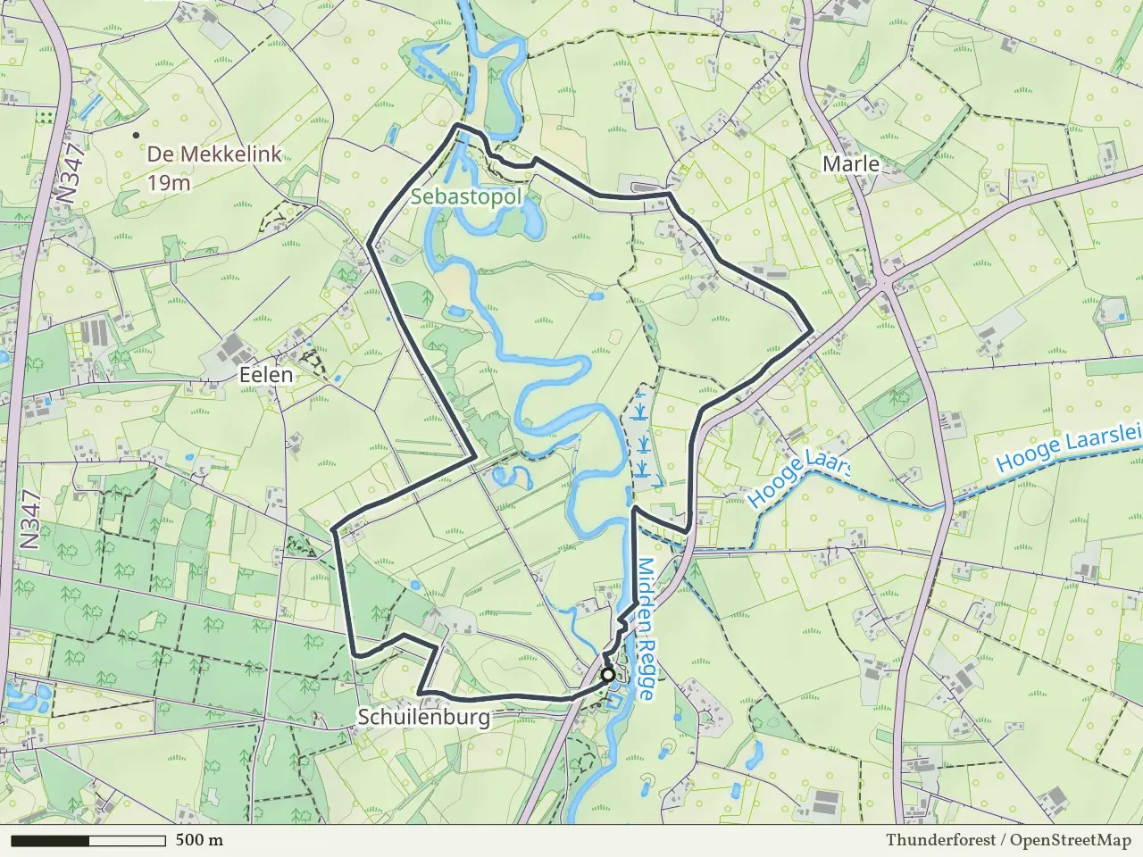 Oranje route vanaf Schuilenburg, Hellendoorn
