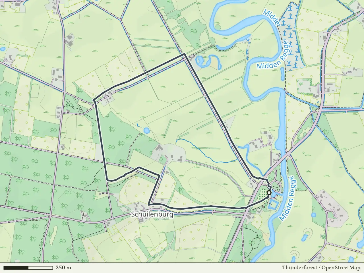 Paarse route vanaf Schuilenburg, Hellendoorn