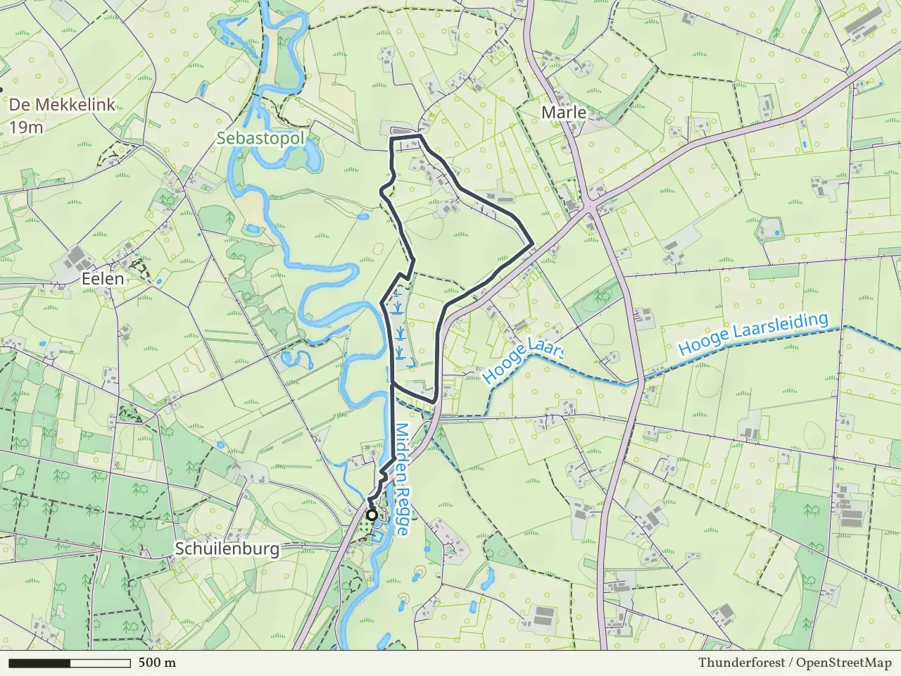 Rode route vanaf Schuilenburg, Hellendoorn