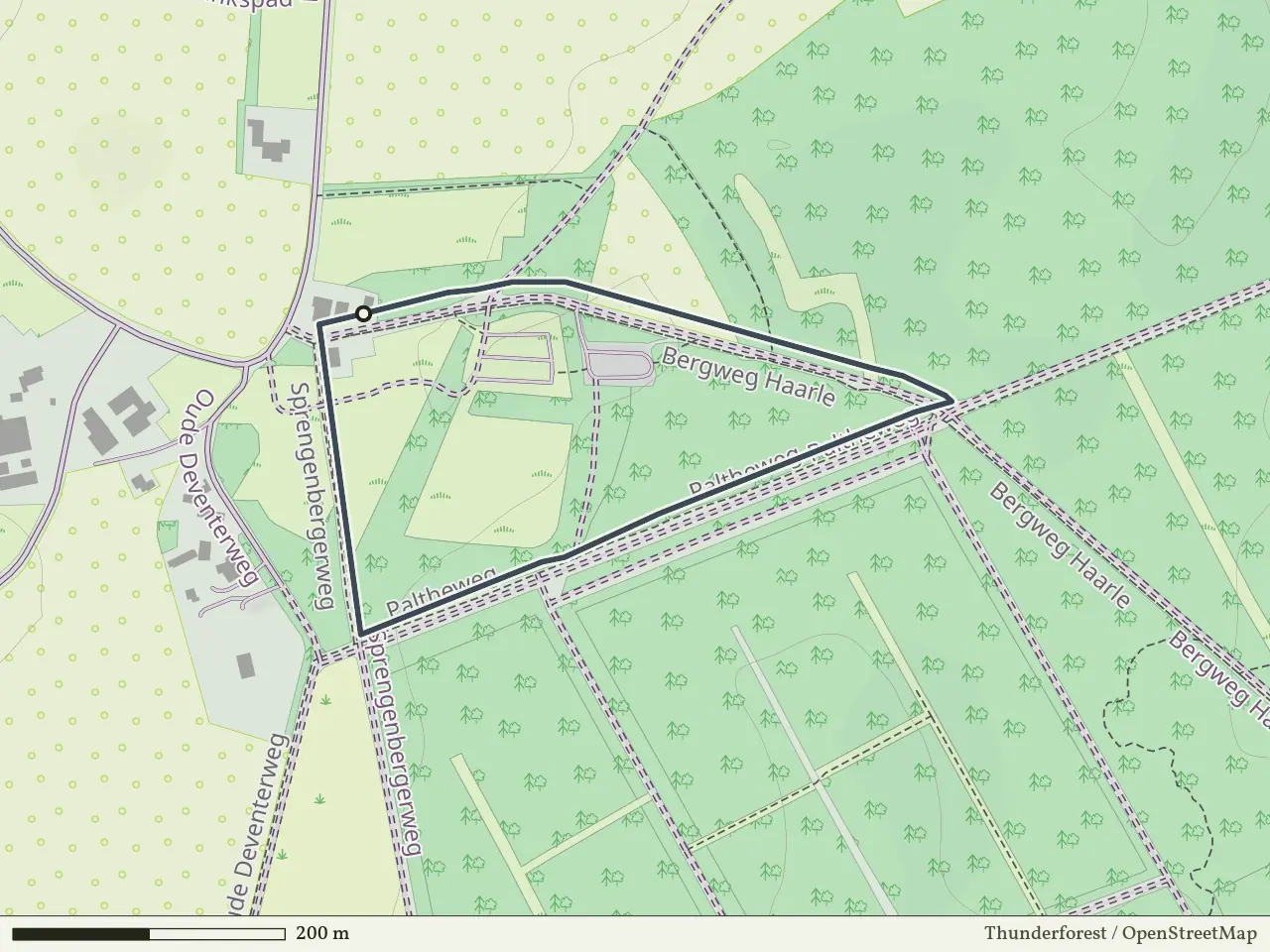 Gele route vanaf Sprengenberg, Haarle