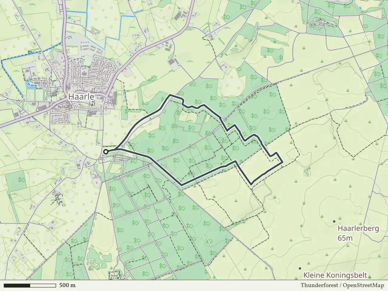 Groene route vanaf Sprengenberg, Haarle