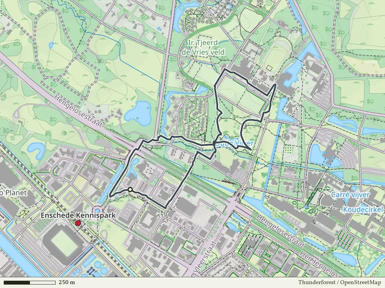 Paarse route vanaf Kennispark, Enschede