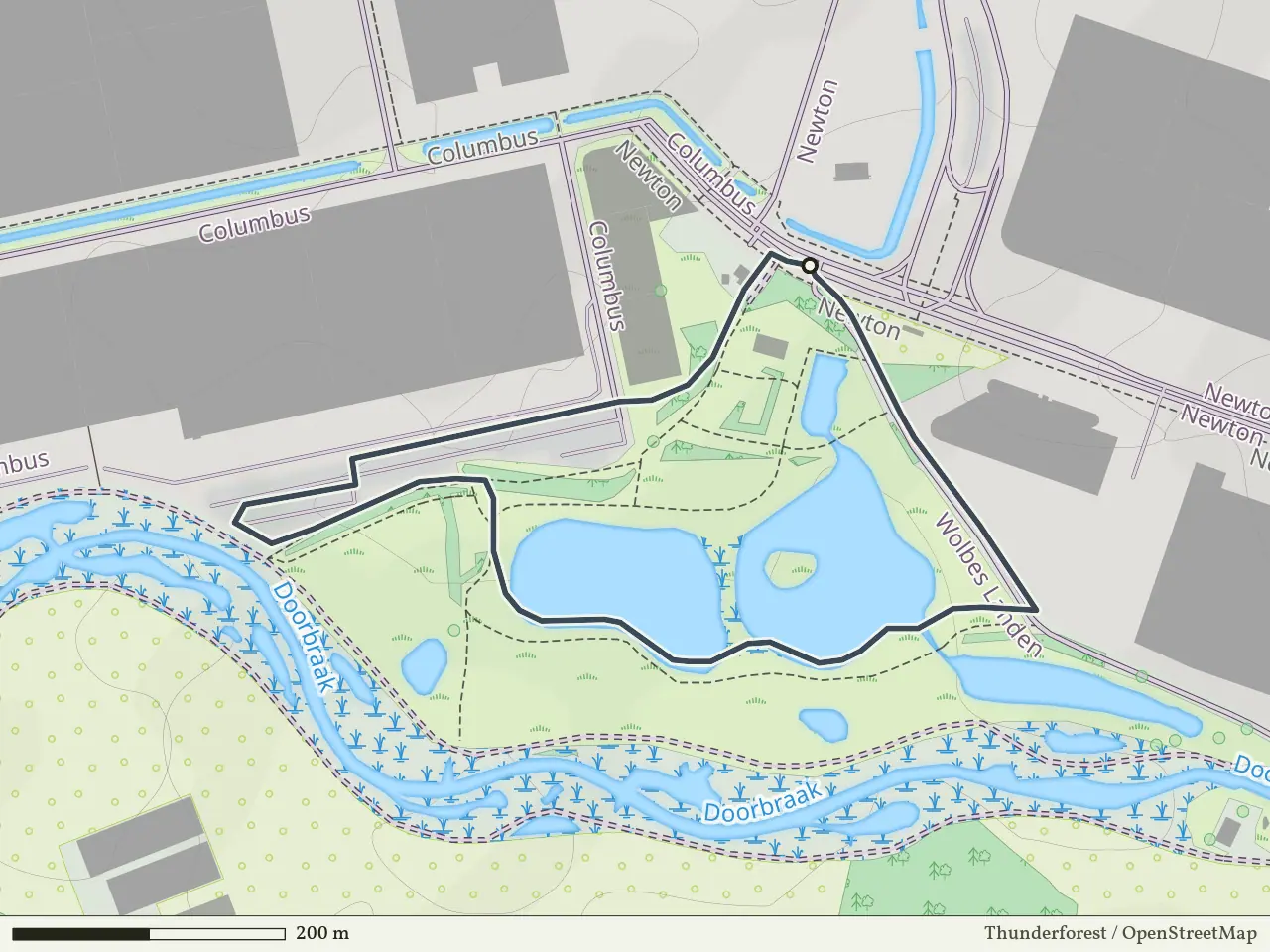 Groene route vanaf Erve 't Wolbert, Almelo