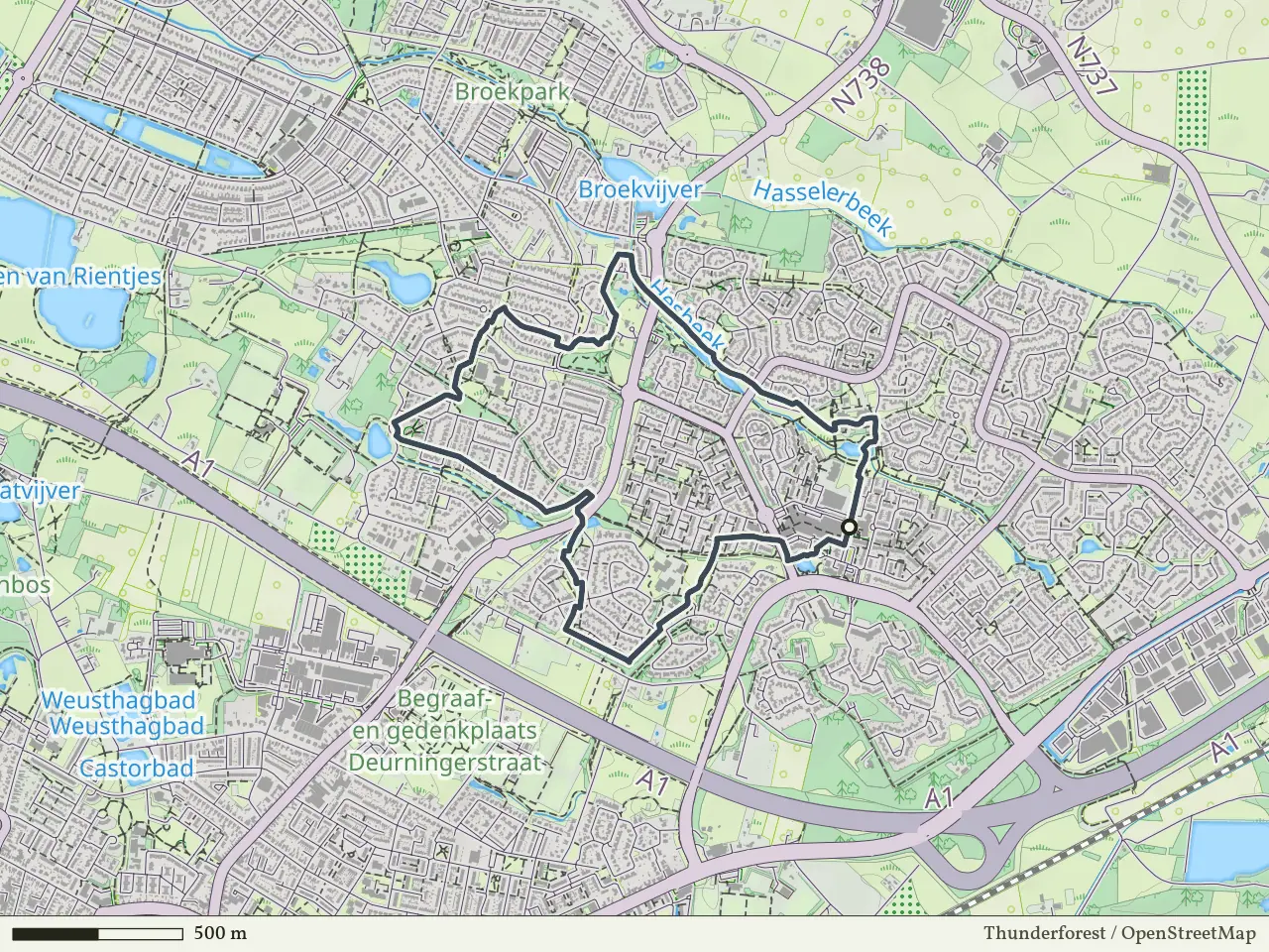 Gele route vanaf Hasselo, Hengelo